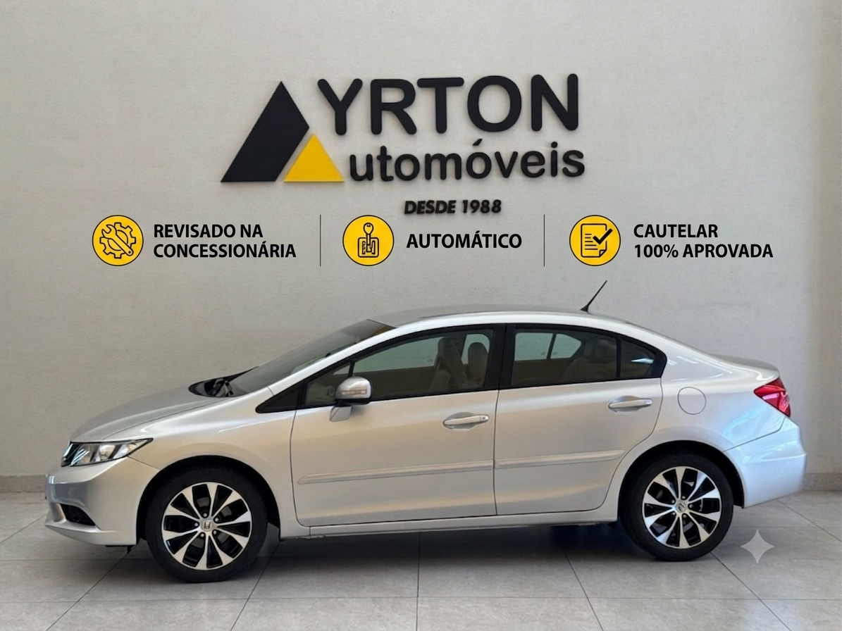 Honda Civic 2.0 16v 4p Flex Lxr Automático Prata 2016 - Ayrton Automóveis