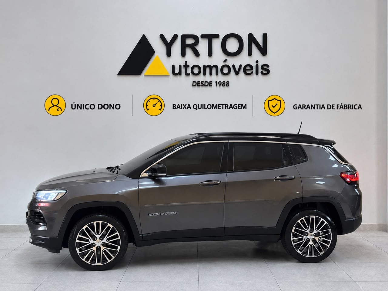 Jeep Compass 1.3 16v 4p Flex Limited T270 Turbo Automático Cinza 2023 - Ayrton Automóveis