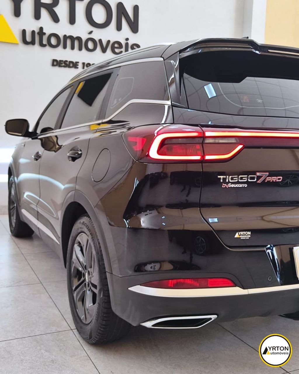 Chery Tiggo 7 Pro 1.5 16v 4p Tci Flex Hybrid Max Drive Automático Cvt Preto 2024 - Ayrton Automóveis