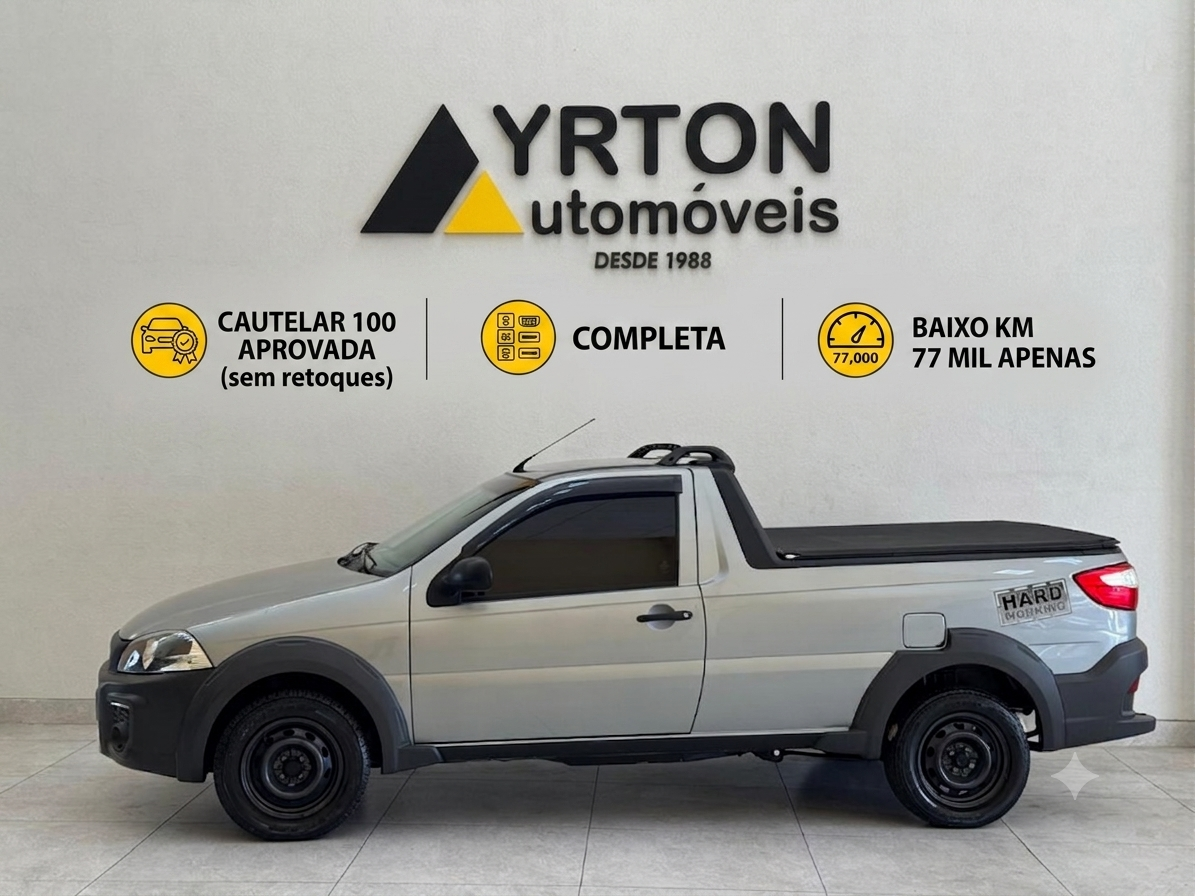 Fiat Strada 1.4 Working Flex Cabine Simples Cinza 2016 - Ayrton Automóveis