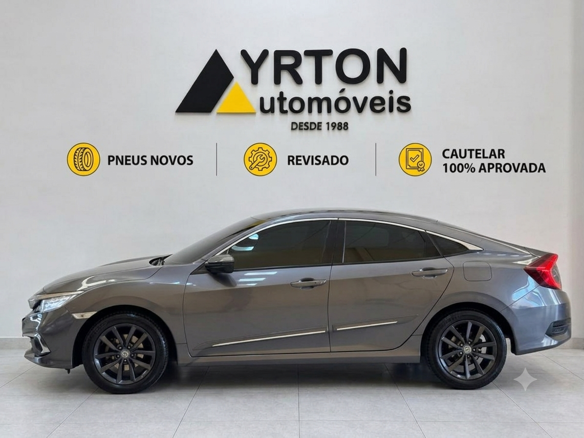 Honda Civic 2.0 16v 4p Exl Flex  Automático Cvt Cinza 2021 - Ayrton Automóveis